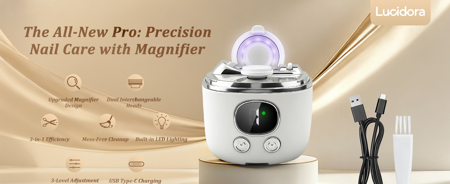 electric nail clipper with magnifier