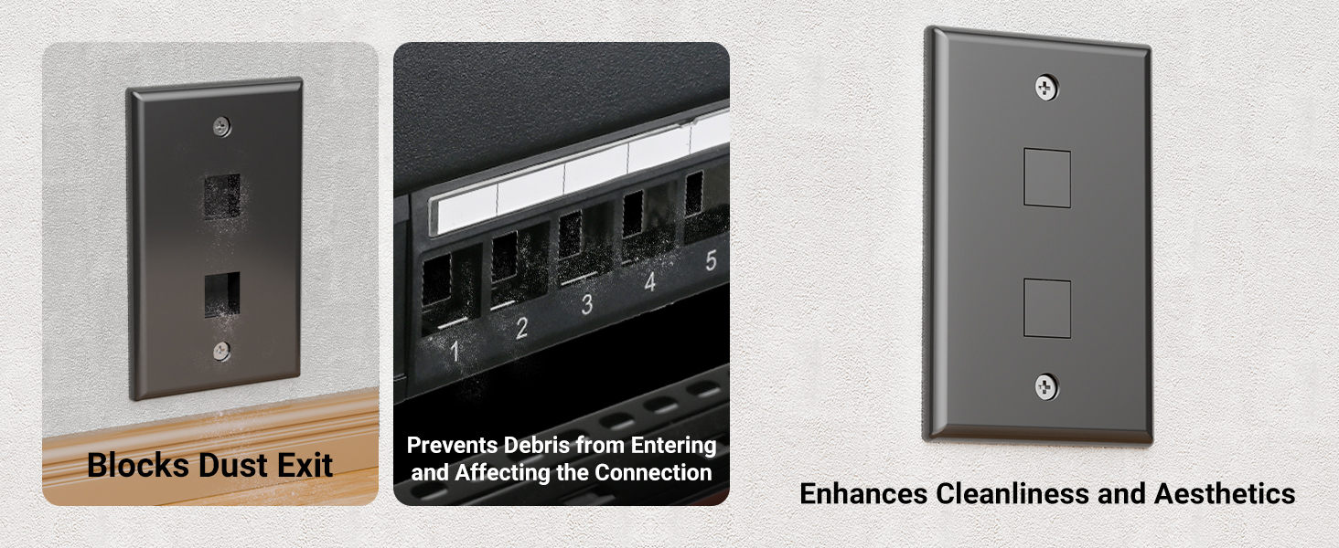 black keystone wall plate