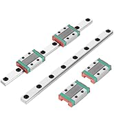 Hapivida 1PCS MGN9C 150mm Linear Rail Guide, Miniature Precision Slide Rail | for Router Lathe Mi...