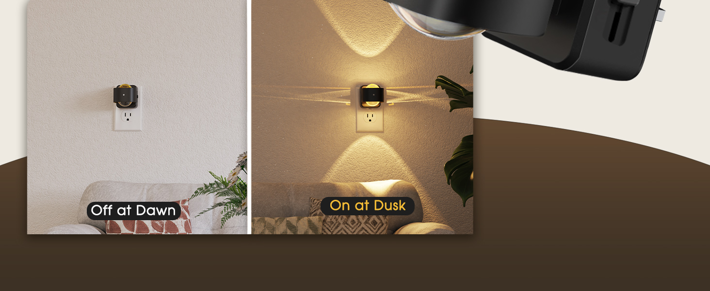 auto-on at dusk, auto-off at dawn