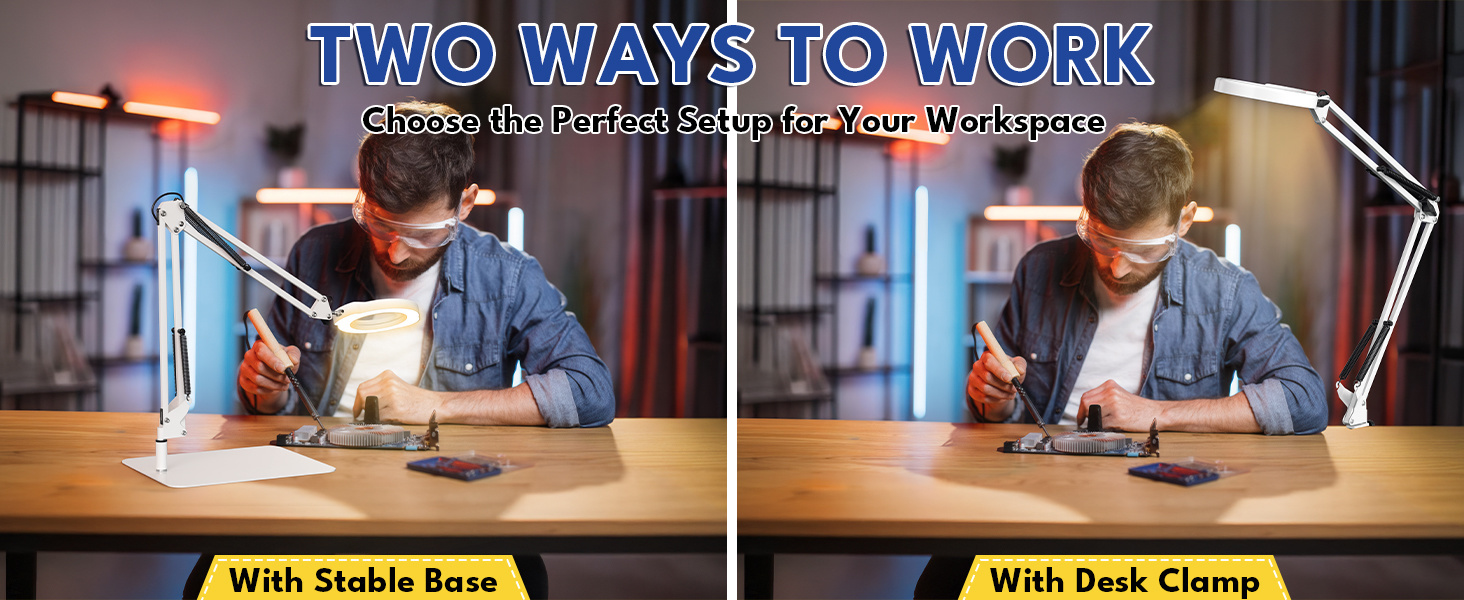 magnifying glass with light and stand tabletop magnifying desk lamp lighted magnifying glass