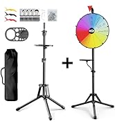 GSOW Wig Stand Tripod + 16” Color Prize Wheel - Reinforced Metal Mannequin Head Stand with Tool T...