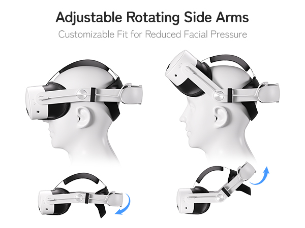 Meta Quest 3 and Quest 3s Comfortable Adjustable Head Strap