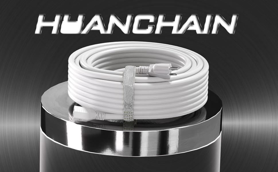 3 FT 16 Gauge White Outdoor Extension Cord,Waterproof, Flexible Cold Weather 3 Prong Electric Cord