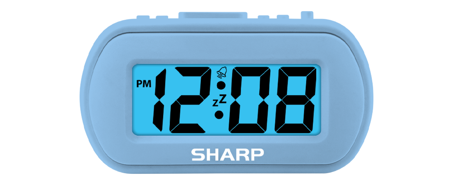 Backlight on Demand easy clock with rubber finish mini size 