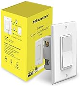Minoston Z-Wave On/Off Switch Smart Light Switch in-Wall Paddle, Support 3-Way Installation, Work...