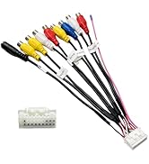 20 Pin Backup Camera Harness Adapter for Android Car Stereo, Android Radio RCA Rear View Camera C...