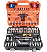 Vanquish 162 Pieces Mechanic Tools Kit and Socket Set for Car Repair, Cr-V Constructed, SAE&amp;Metri...