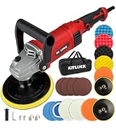 KITLUCK Buffer Polisher, 12Amp 6?/7? Rotary Polisher for Car Detailing, 1400W 7 Variable Speed Ca...
