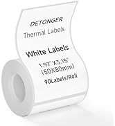 DETONGER Thermal Labels Self-Adhesive Label Sticker Paper for 2 Inch Thermal Label Printers, Idea...