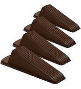Door Stoppers, 4 Pack Premium Rubber Door Stoppers Wedge, Door Stops for Carpet Heavy Duty Door, ...