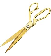 Premium Tailor Scissors,Heavy Duty Sewing Scissors Gold Titanium Coating Stainless Steel Fabric S...