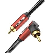 SOUNDFAM 90 Degree RCA Cable 10ft/3M Right Angle Subwoofer Cable S/PDIF Digital Coaxial Audio Cab...
