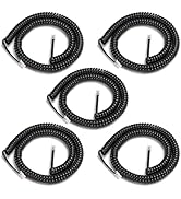 Uvital Telephone Handset Cord, 5 Pack Coiled Length 0.72 to 6 Feet Uncoiled Landline Phone Line C...