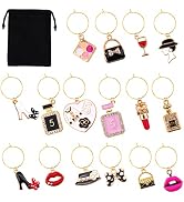 AIERSA Wine Glass Charms for stem glasses, Wine Charms Drink Markers, Funny Wine Glass Identifier...