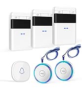 Caregiver Pager, METAK SOS Alert Button Nurse Call System for Seniors, Patients, Disabled or Elde...