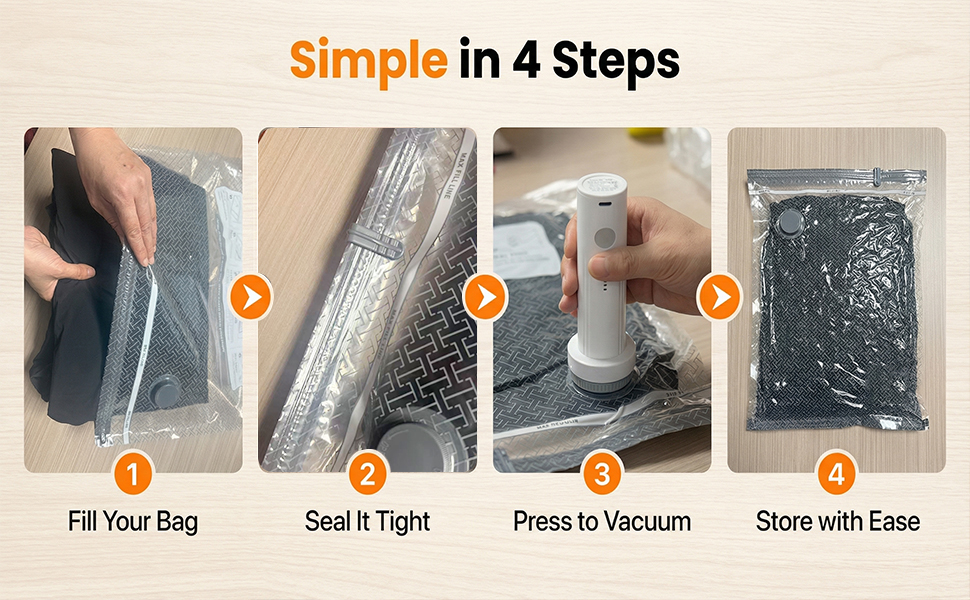 Travel Vacuum Bags with Electric Pump