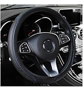Leather Steering Wheel Cover,Anti Slip Car Steering Wheel Cover for Car Decorations &amp; Steering Wh...