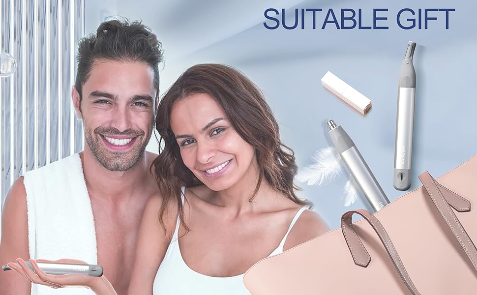 Nose &amp;amp; eyebrow trimmer, perfect grooming gift for men &amp;amp; women, portable &amp;amp; safe
