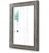 AAZZKANG Mirrors for Wall with Wooden Frame Rustic Wall Mirror Rectangular Decorative for Bedroom...