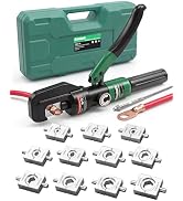 Growlush Hydraulic Cable Crimping Tool, Battery Cable Terminal Crimper 12 AWG–4/0 AWG, US Standar...