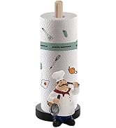 Suwimut Chef Style Paper Towel Holder, Resin Crafts Display Chef Figurines Creative Roll Paper St...