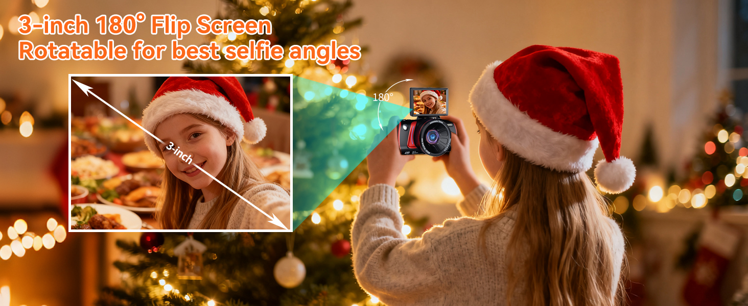 digital camera with flip screen