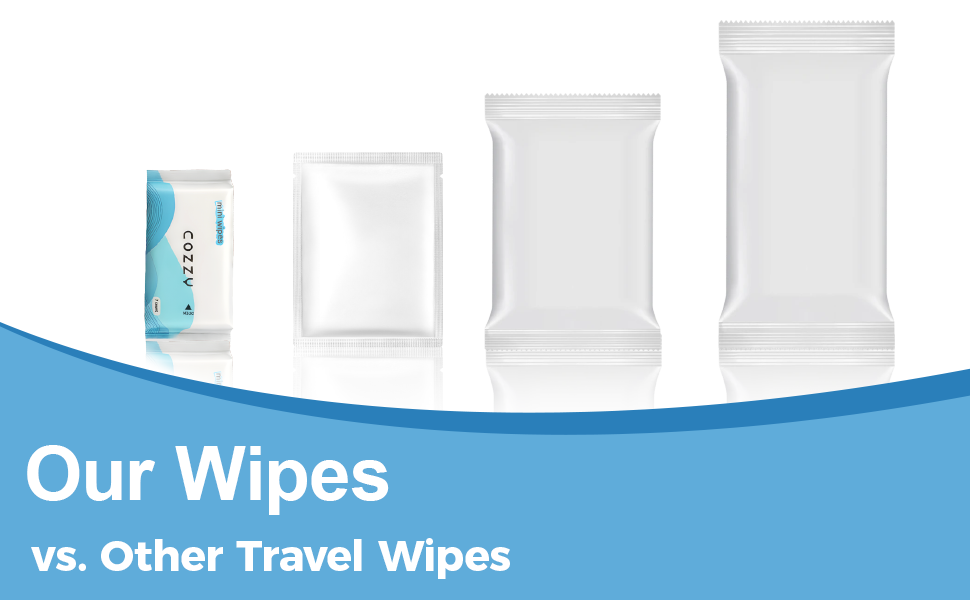 COZZY flushable wipes durable wipes, water wipes, easy fit in purse and pocket