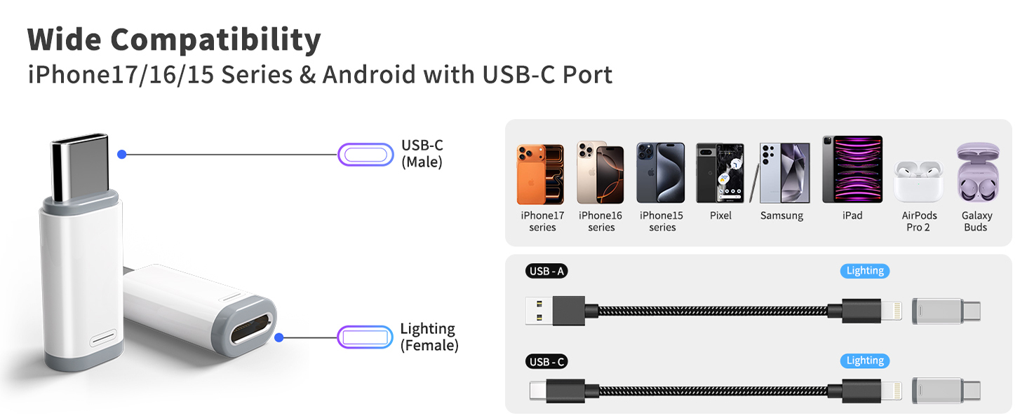 lightn-ing to USB C adapter