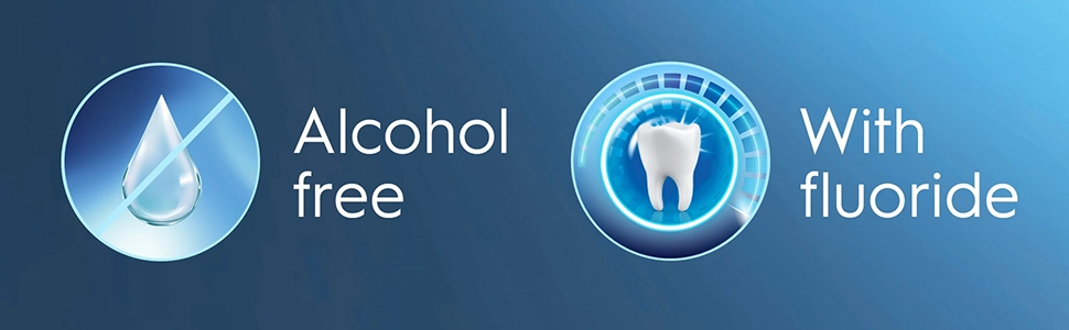 Alcohol free. With fluoride.