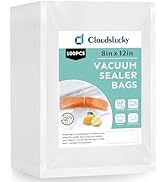 Cloudslucky Vacuum Sealer Bags for Food Quart 8"x12" 100 Pcs Seal a Meal Bag, Food Saver Bags Sou...
