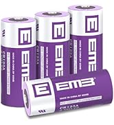 EEMB CR123A 3V Lithium Batteries 4 Pack 1700mAh 3 Volt 123 Battery with High Capacity for Flashli...