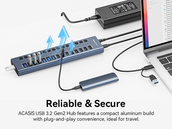 Aluminum USB Hub Powered