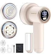 Fabric Shaver Fuzz Remover Rechargeable, HOMEASY Electric Lint Remover Shaver with 3 Blades &amp; LED...