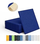 Amantech 12 Pack Acoustic Panels Self Adhesive Sound Proof Foam, High Density Sound Acoustic Pane...