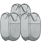 BATTOO 3 Pack Collapsible Laundry Basket Strong Mesh Pop Up Laundry Hamper for Laundry Foldable H...