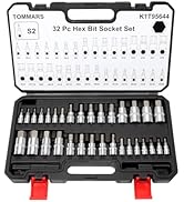 TOMMARS 32-PC Master Allen Hex Bit Socket Set, SAE &amp; Metric Allen Hex Key Wrench Socket Set S2 St...