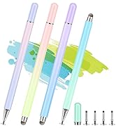 Stylus Pens for Touch Screens, 4 Pcs High Precision Disc Stylus with Magnetic Cap, 2 in 1 Stylus ...