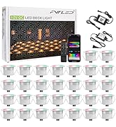 GEYUEYA Home RGB+IC Recessed Led Deck Light, F1.22 30 Pack LED Step Lighting Kit, Smart Lights Mu...