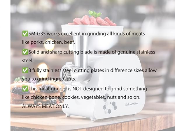 sunmile electric meat grinder