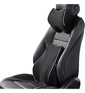 Ovyuzhen Lumbar Support and Car Neck Pillow for Office Chair and Car Seat ,Softness Memory Foam E...