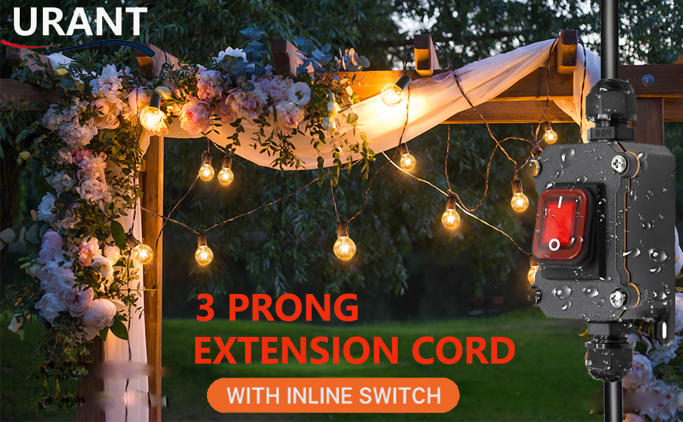 Waterproof switch with extension cord