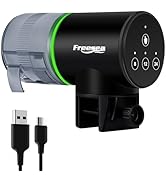 FREESEA Aquarium Automatic Fish Feeder: Rechargeable Auto Fish Food Dispenser - Fish Tank Vacatio...