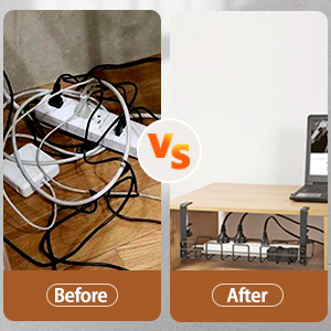 Cords that are lying on the floor or draped over your desk can be a tripping hazard, especially 