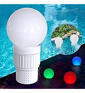 Pool Chlorine Dispenser Floater,Spa Chemical Dispenser with Colorful Solar Ball Lights,Floating P...