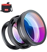 PROfezzion Camera HD 18mm Wide Angle Lens with 10x Macro Portion for Sony ZV-E10 ZVE10 ZV-1F ZV1F...
