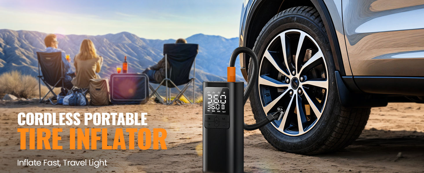 tire inflator portable air compressor tire inflator air pump for car tires portable tire inflator
