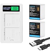 GKUGEYGO 2-Pack Rechargeable Battery Compatible with Arlo Pro 5S 2K Pro 4 Pro 3 Ultra 2 Cameras V...