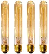 CTKcom T9/T185 40W Vintage Edison Light Bulbs E26 E27 Base(4 Pack)- Tubular Bulb Nostalgic Tungst...