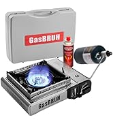 Propane or Butane Stove with Windblocker, Dual Fuel 10,000 BTU Stainess Steel Propane Stove for C...